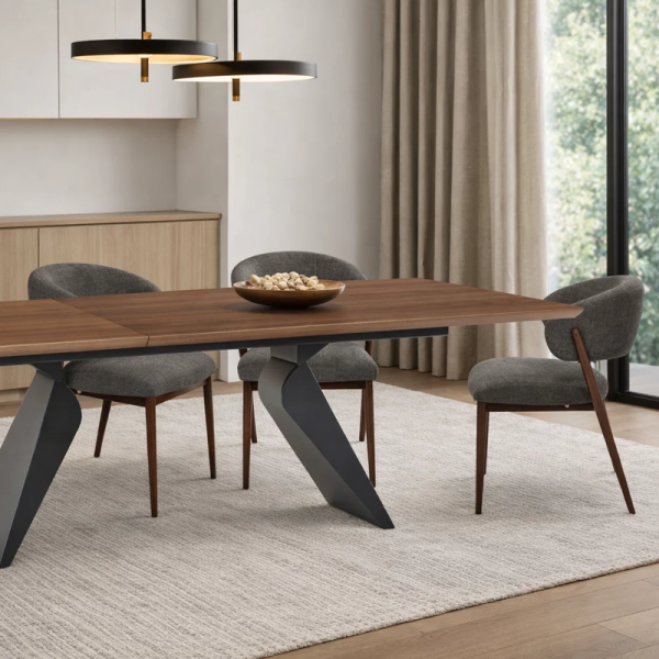 Трапезен стол OMA - сив 97 WAL