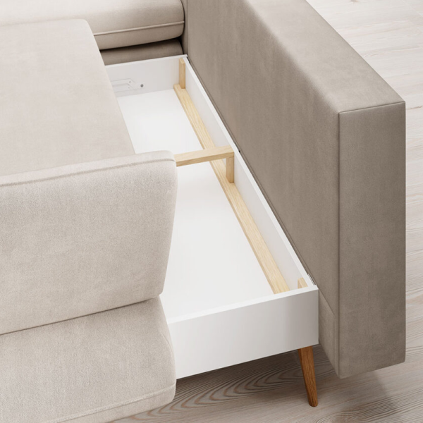 Ъглов разтегателен диван Monte