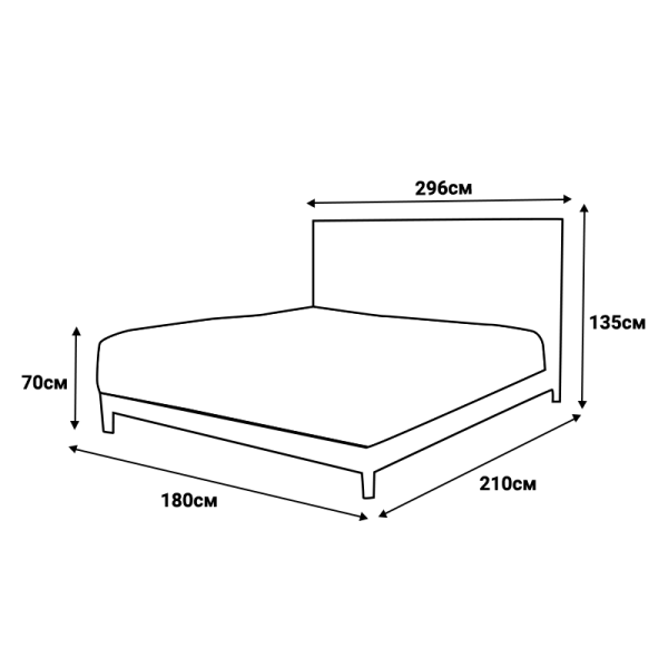 Тапицирана спалня с матрак FLORIDA 180 х 200 - крем 01