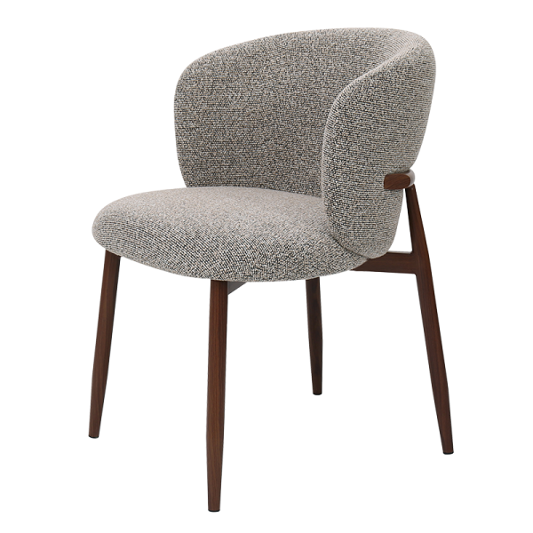 Трапезен стол LETEN - черен-кафяв 170 WAL