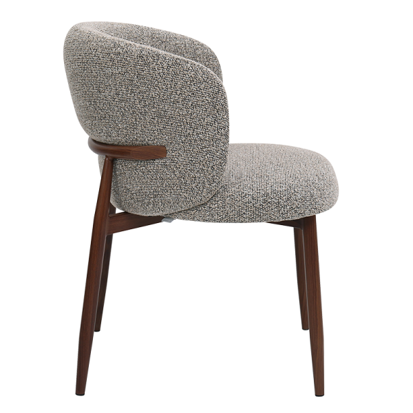 Трапезен стол LETEN - черен-кафяв 170 WAL