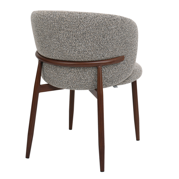 Трапезен стол LETEN - черен-кафяв 170 WAL