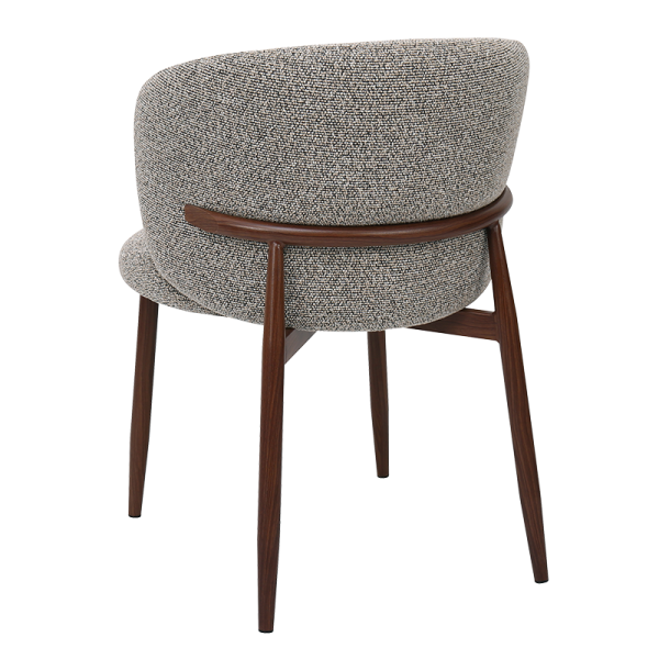 Трапезен стол LETEN - черен-кафяв 170 WAL