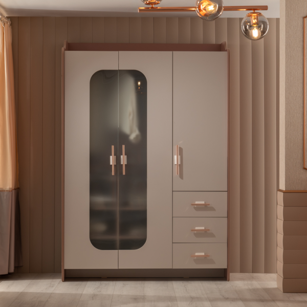 Трикрилен детски гардероб ESTELLA