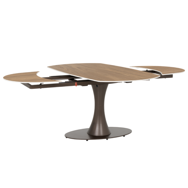 Разтегателна трапезна маса CARLOS - тъмен орех