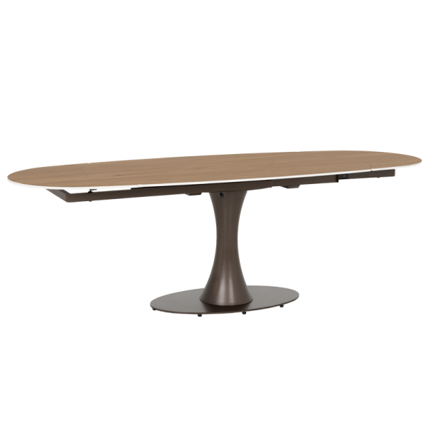 Разтегателна трапезна маса CARLOS - тъмен орех