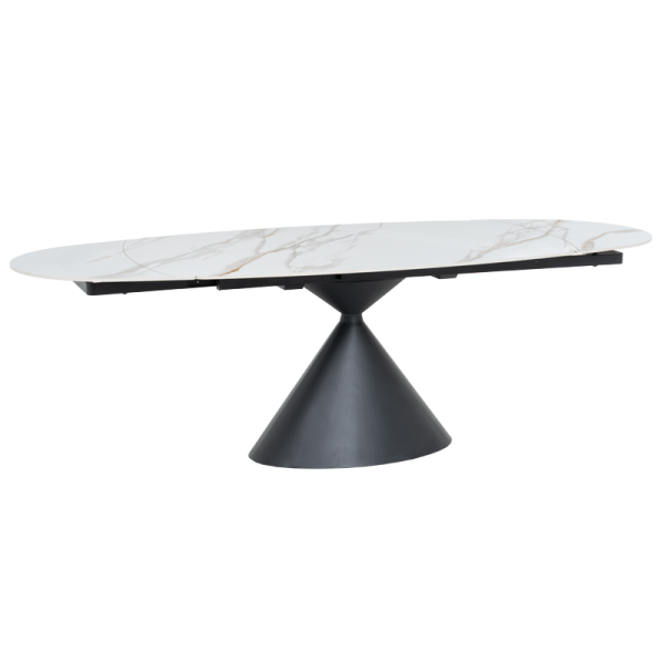 Разтегателна трапезна маса UPATA - бяла