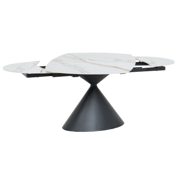 Разтегателна трапезна маса UPATA - бяла