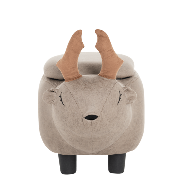 Детска табуретка с ракла - сив елен