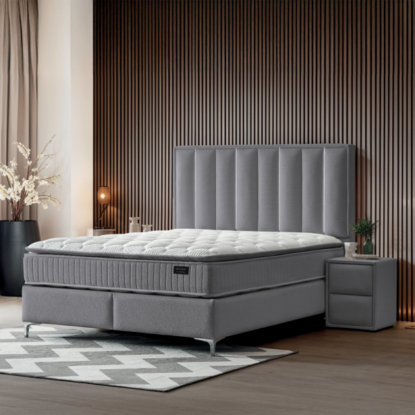 Тапицирана спалня с матрак MINI MOONLIGHT 160 х 200 - сив 16