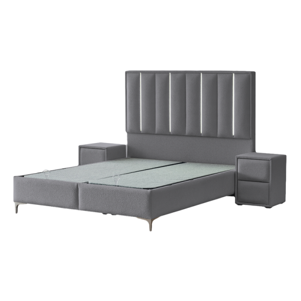 Тапицирана спалня с матрак MINI MOONLIGHT 160 х 200 - сив 16