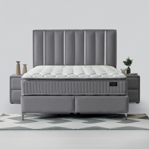 Тапицирана спалня с матрак MINI MOONLIGHT 160 х 200 - сив 16