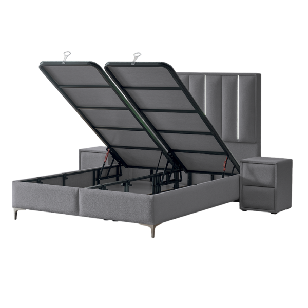 Тапицирана спалня с матрак MINI MOONLIGHT 160 х 200 - сив 16