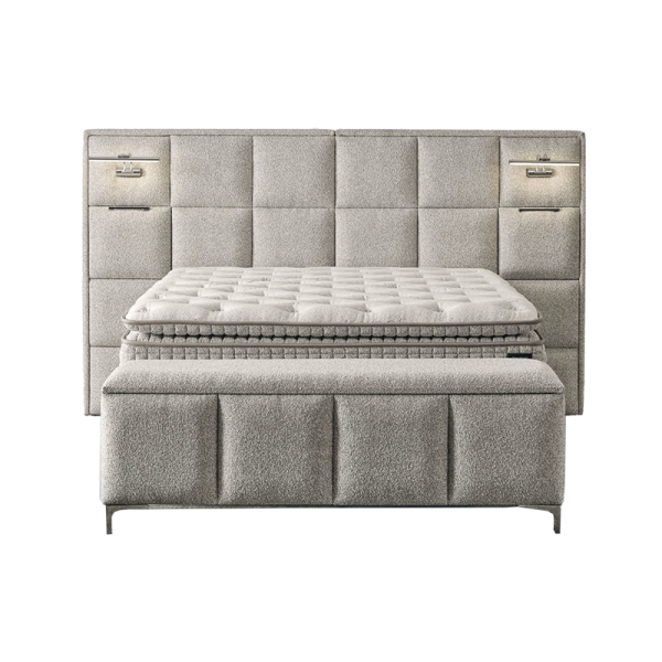 Тапицирана спалня с матрак I SLEEP 180 х 200 - шампанско 318