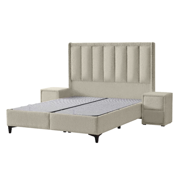 Тапицирана спалня с матрак PIANO 140 x 200 - бежов 02