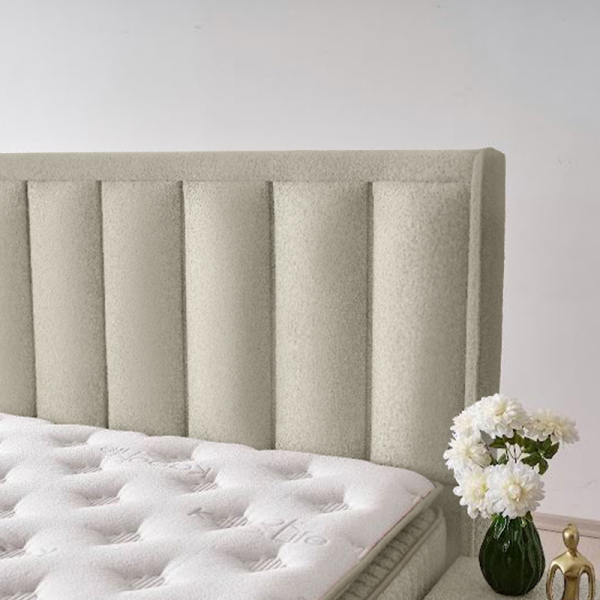 Тапицирана спалня с матрак PIANO 140 x 200 - бежов 02