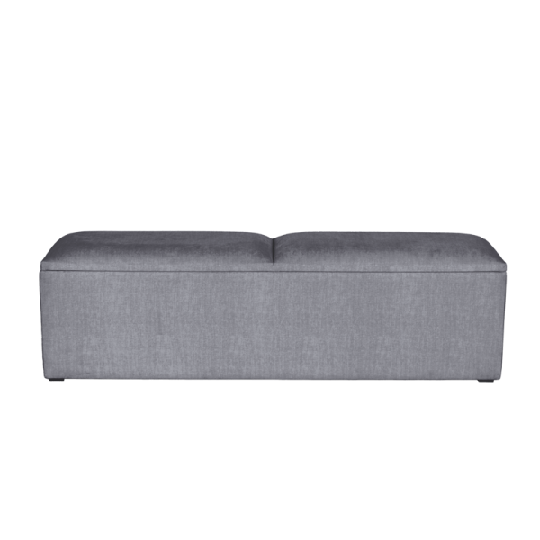 Тапицирана пейка с ракла за спалня PUZZLE 160x200 - сив 16