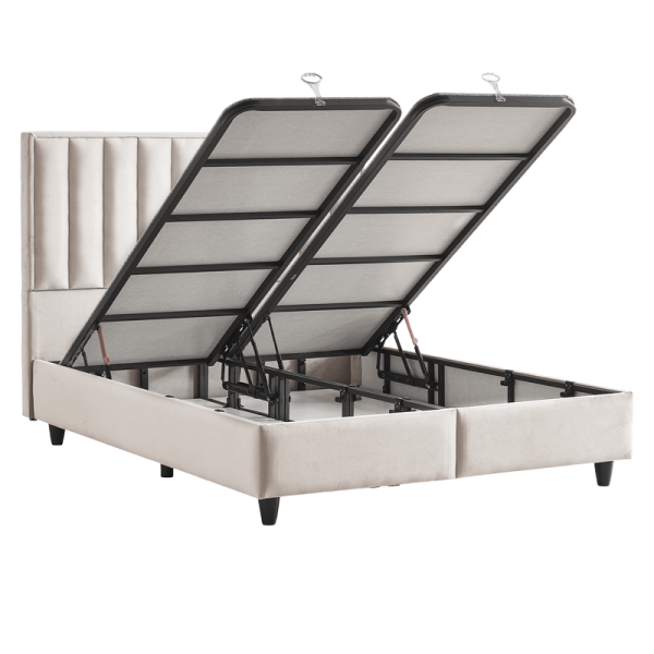 Тапицирана спалня с матрак PERRY LUX 180 x 200 - крем 01