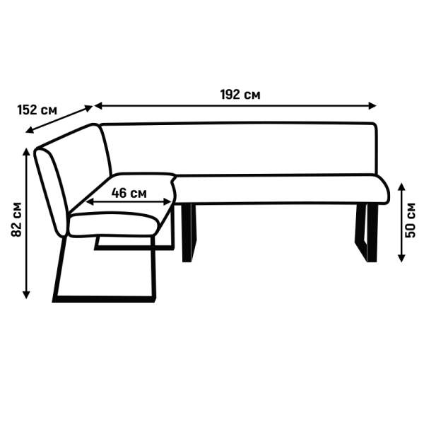 Кухненски ъгъл DAEGU - крем Н22