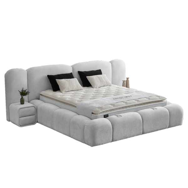 Тапицирана спалня с матрак BUMBY 180 x 200 - светлосив  21