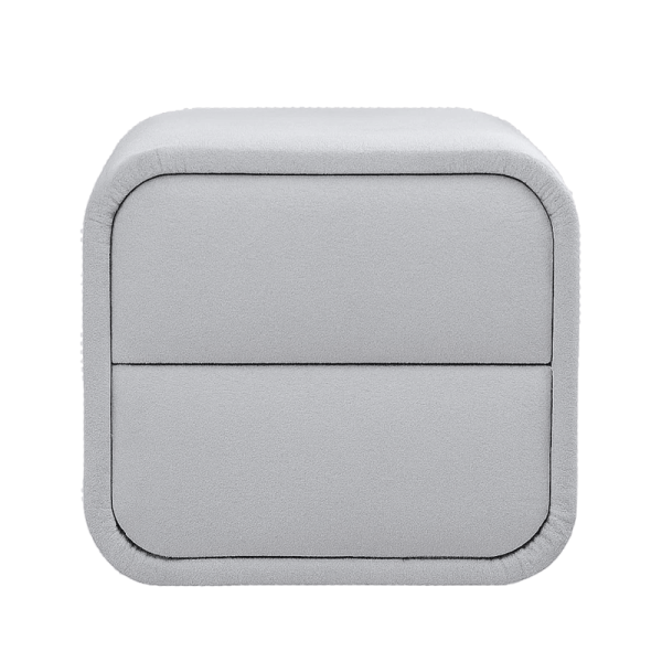 Нощно шкафче за спалня MYKONOS - сребърен AN