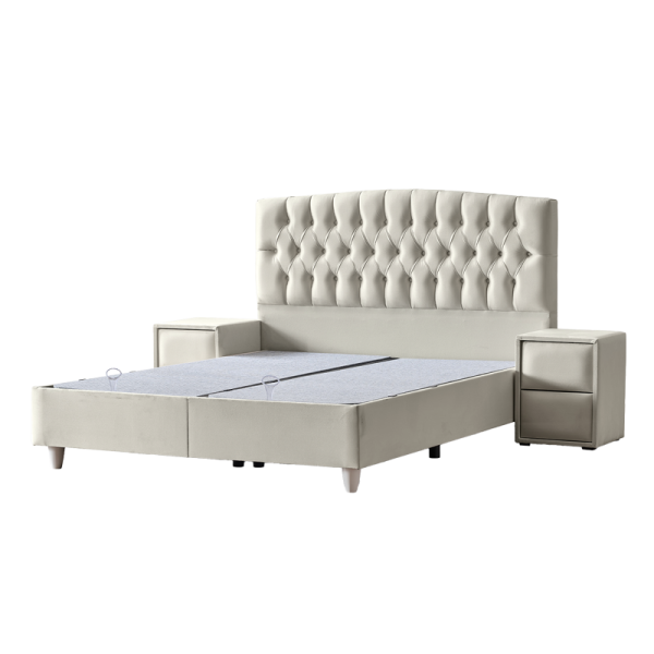 Тапицирана спалня с матрак MONZA 180 x 200 - крем B 01