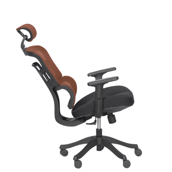 Ергономичен стол Carmen 7582 - оранжев-черен