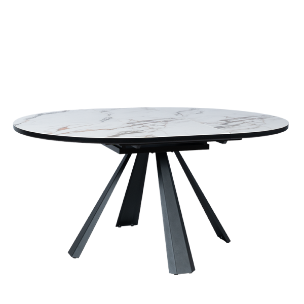 Разтегателна трапезна маса DOMINIK - бяла