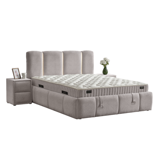 Тапицирана спалня с матрак ALLURE 160 x 200 - крем 020