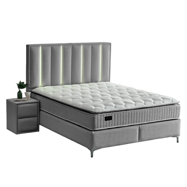 Тапицирана спалня с матрак MINI MOONLIGHT 160 х 200 - сив 620