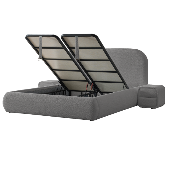 Тапицирана спалня с матрак FABER 160 х 200 - антрацит AN