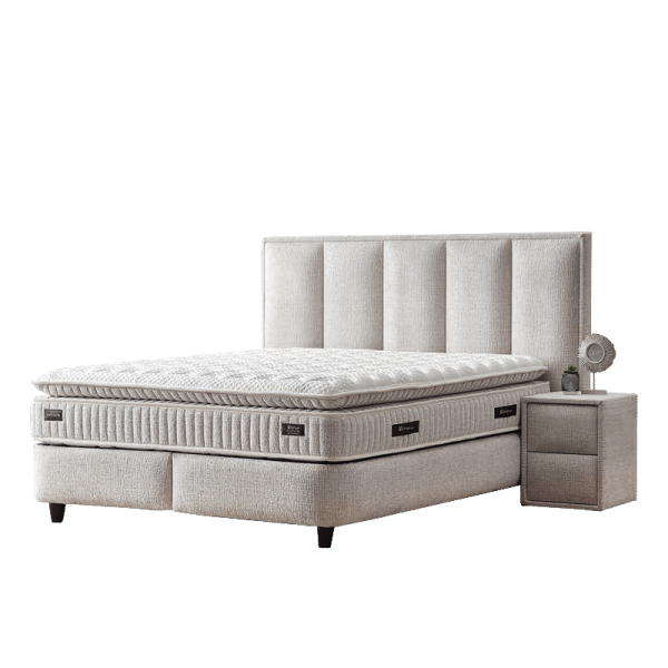 Тапицирана спалня с матрак ASTORIA 160 x 200 - перла 01