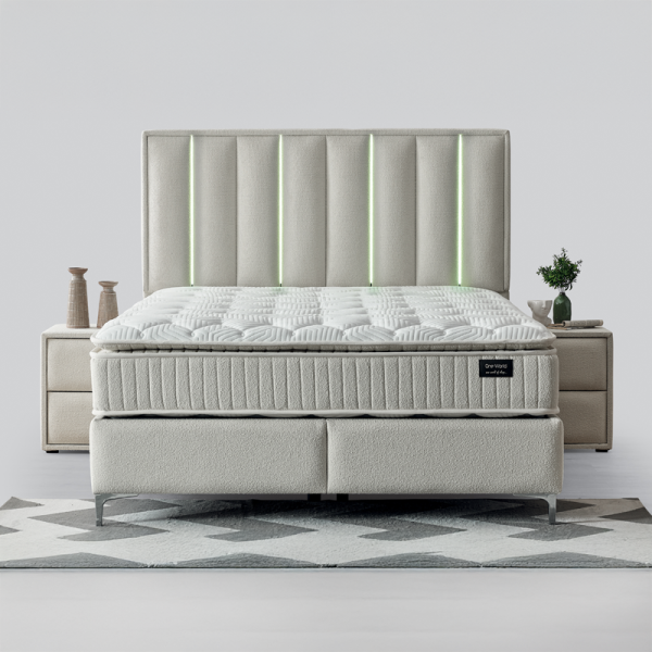 Тапицирана спалня с матрак MINI MOONLIGHT 180 х 200 - крем 01