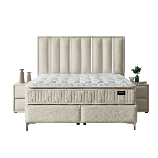 Тапицирана спалня с матрак MINI MOONLIGHT 180 х 200 - бежов 02