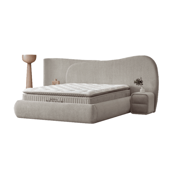 Тапицирана спалня с матрак SALVADOR 160 х 200 - перла SY