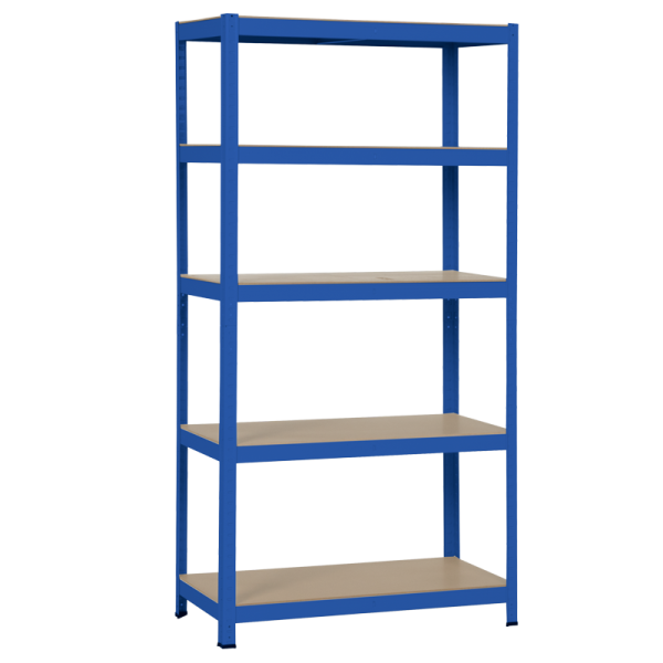 Метален стелаж Carmen CR-1016 - 180х90х45 см, до 250 кг на рафт - син