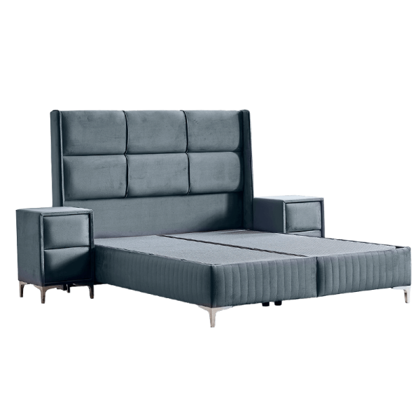 Тапицирана спалня с матрак BELLA 180 x 200 - тъмносив 32
