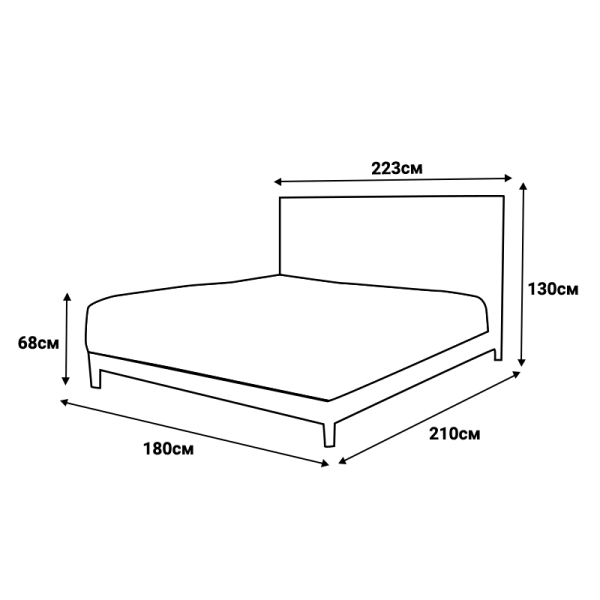 Тапицирана спалня с матрак CANCUN 180 x 200 - бял 01