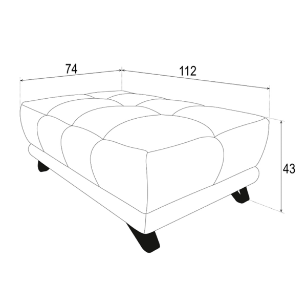 Табуретка за диван VINCI BX