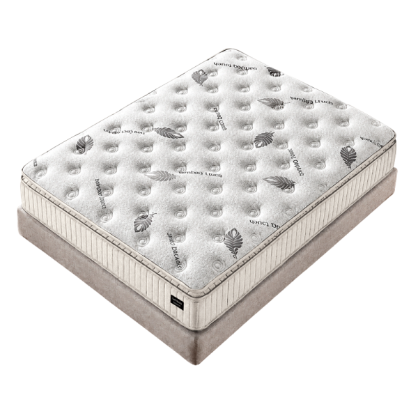 Тапицирана спалня с матрак HERMES 160 x 200 - слонова кост AN