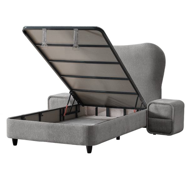 Тапицирана спалня с матрак MOON 120 х 200 - сив 18
