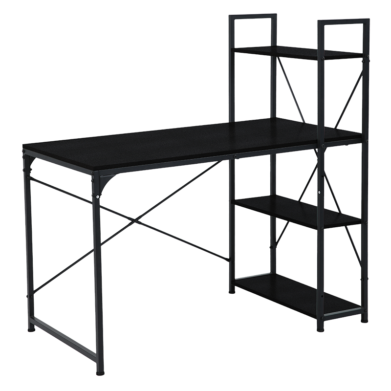 Бюро с етажерка TUZLA - черен