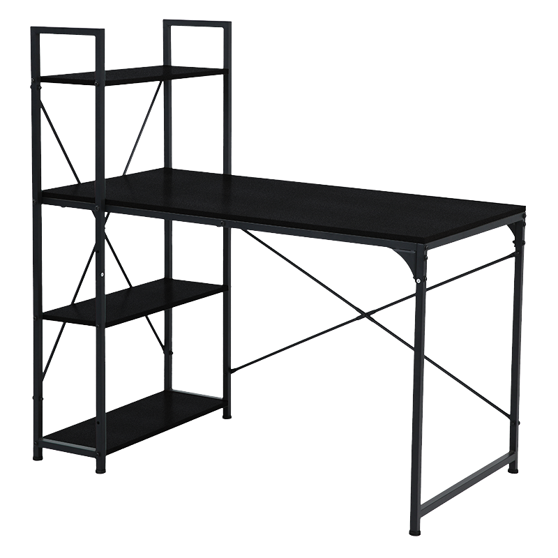 Бюро с етажерка TUZLA - черен