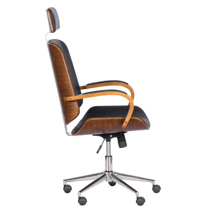 Президентски офис стол Carmen 6401 - орех - черно