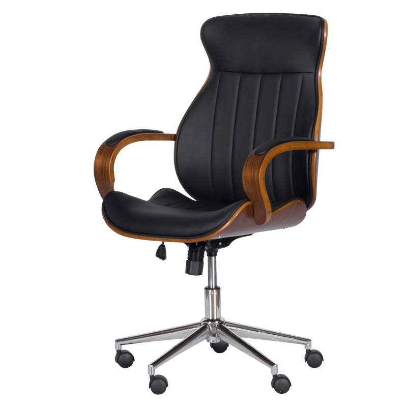 Президентски офис стол Carmen 6402 - орех - черно