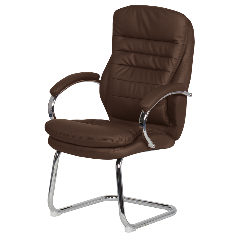 Посетителски стол Carmen 6154 - кафяв