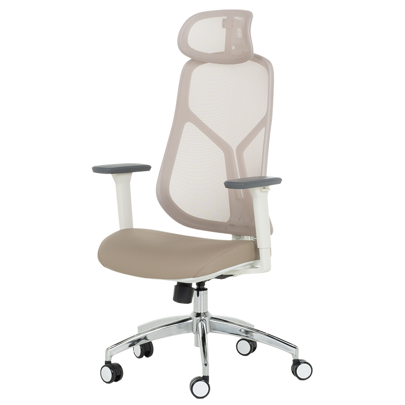 Ергономичен стол Carmen 7901 W еко кожа - кафе