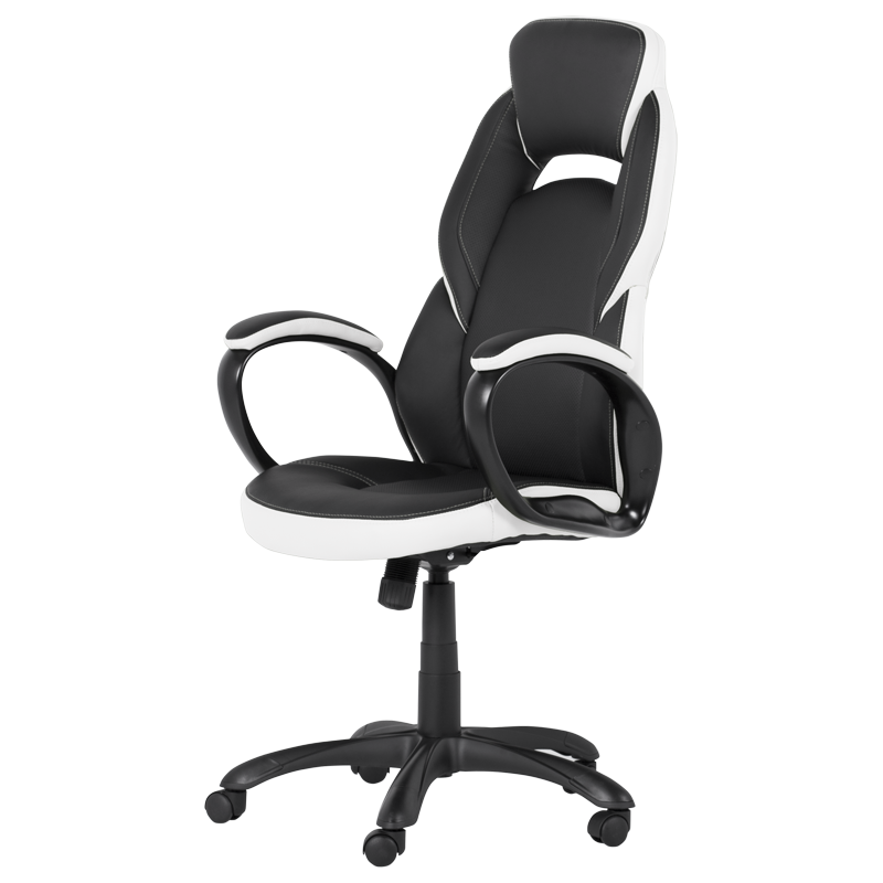 Геймърски стол Carmen 7511 - черно-бял