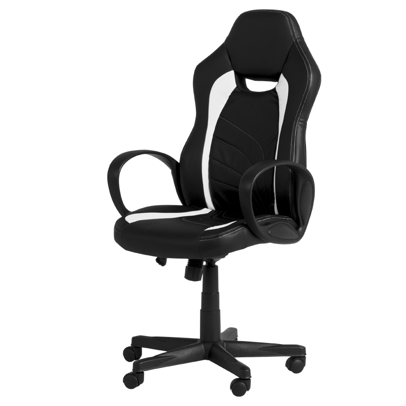 Геймърски стол Carmen 7525 - черно-бял