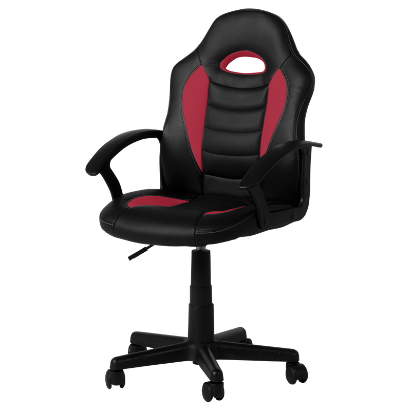 Работен стол Carmen 7526 - черно-червен